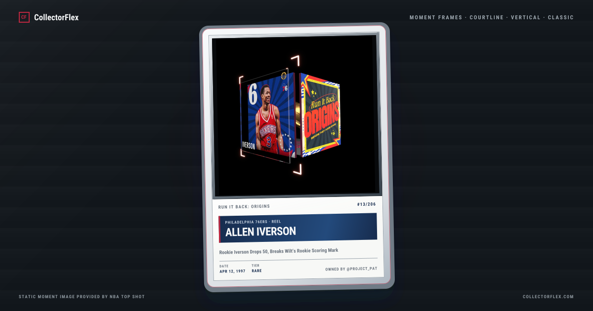 Allen Iverson in a CollectorFlex Moment Frame