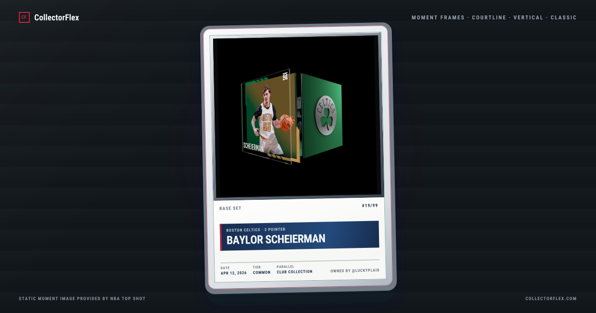 Baylor Scheierman in a CollectorFlex Moment Frame