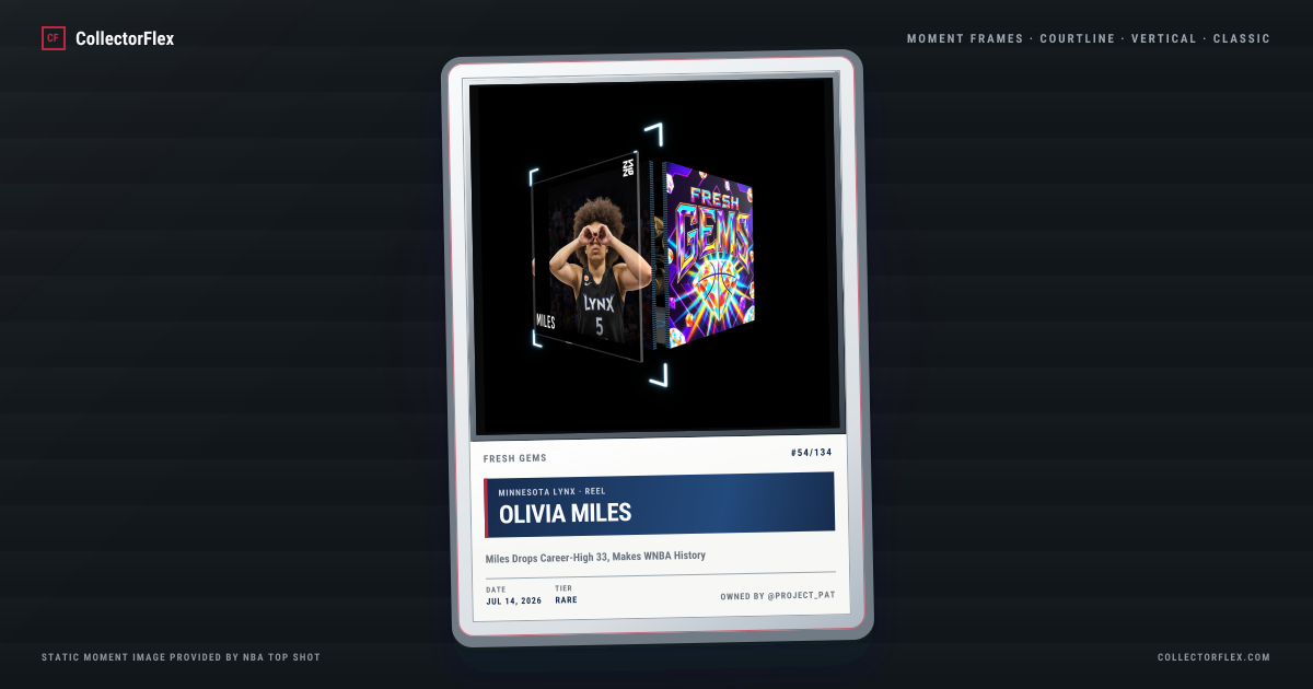 Olivia Miles in a CollectorFlex Moment Frame