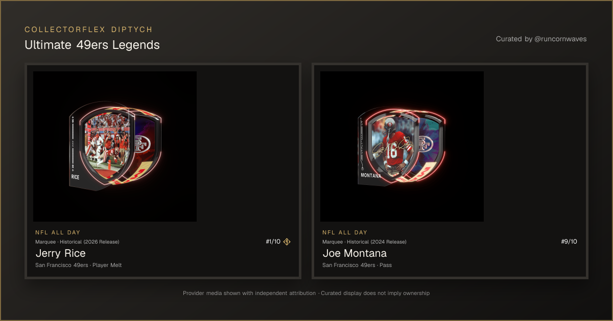 Ultimate 49ers Legends CollectorFlex diptych