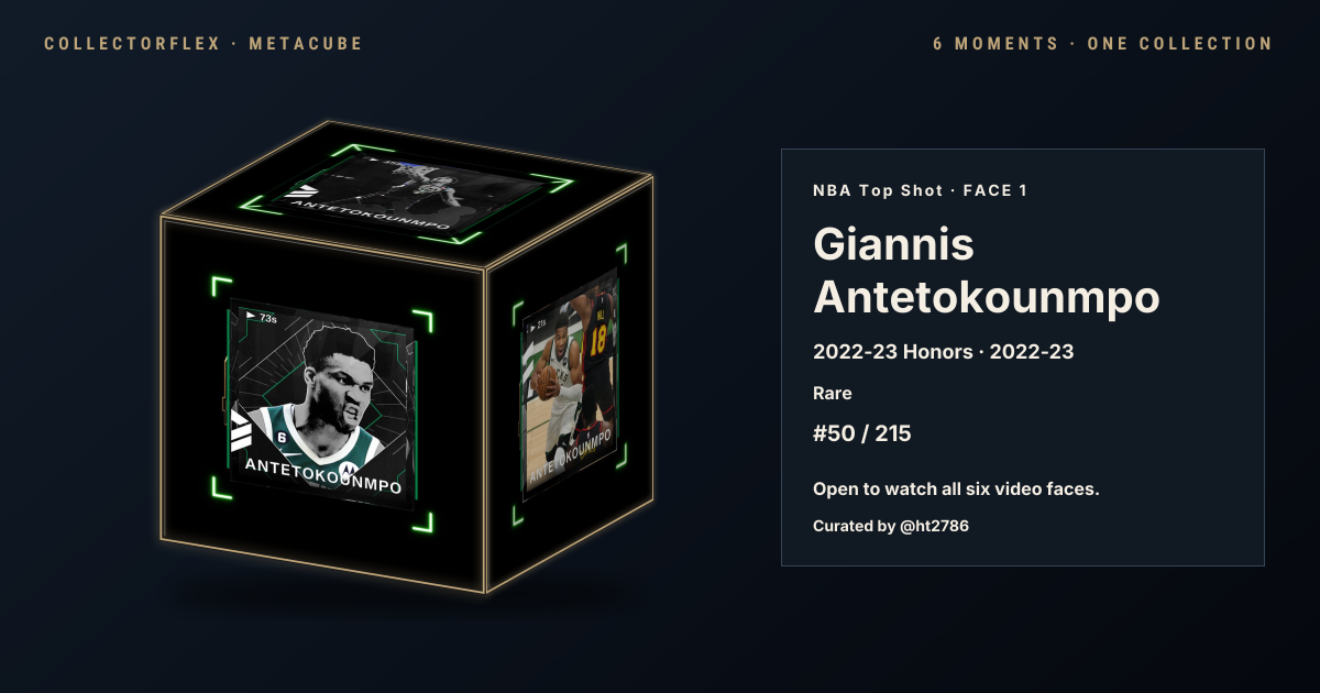 Giannis Antetokounmpo · Giannis Antetokounmpo · Giannis Antetokounmpo · Giannis Antetokounmpo · Giannis Antetokounmpo · Giannis Antetokounmpo in a CollectorFlex triptych