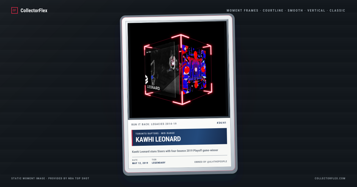 Kawhi Leonard in a CollectorFlex frame