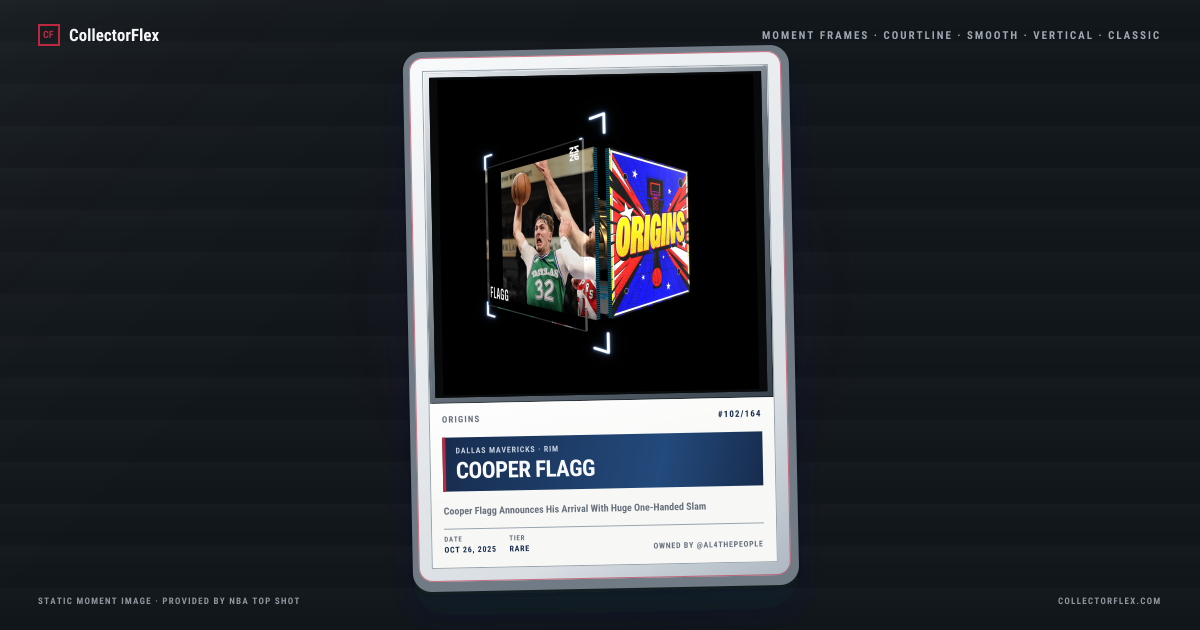 Cooper Flagg in a CollectorFlex frame