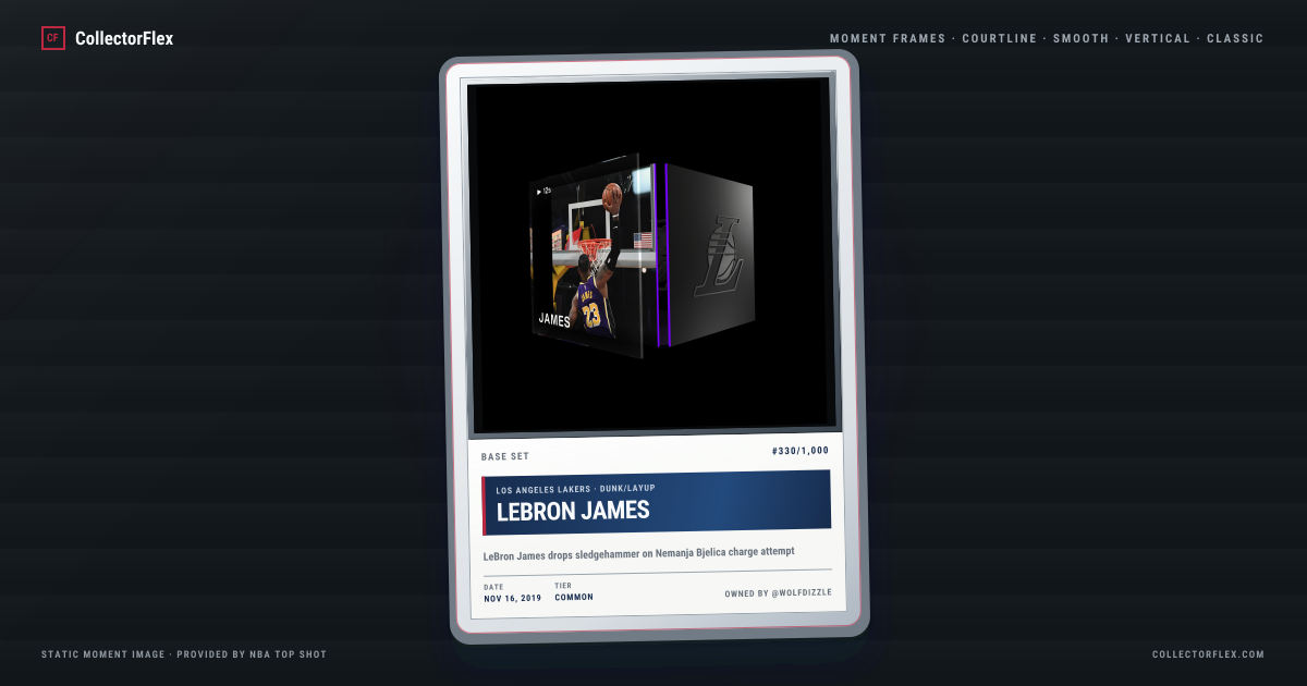 LeBron James in a CollectorFlex frame