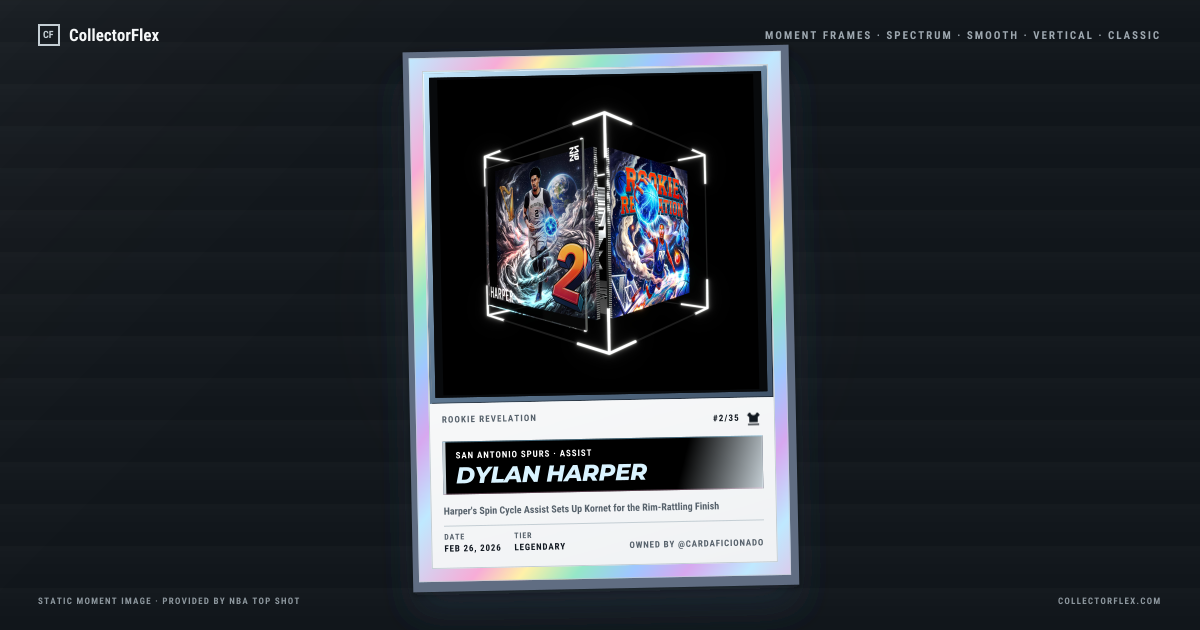 Dylan Harper in a CollectorFlex Frame