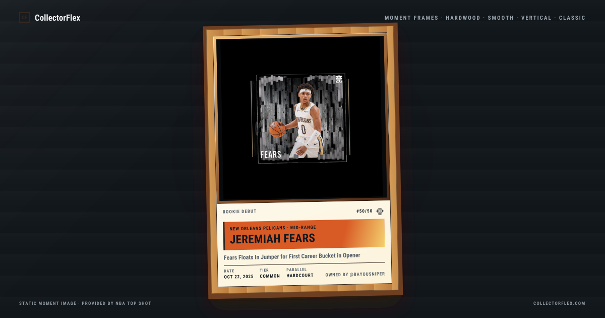 Jeremiah Fears in a CollectorFlex Frame