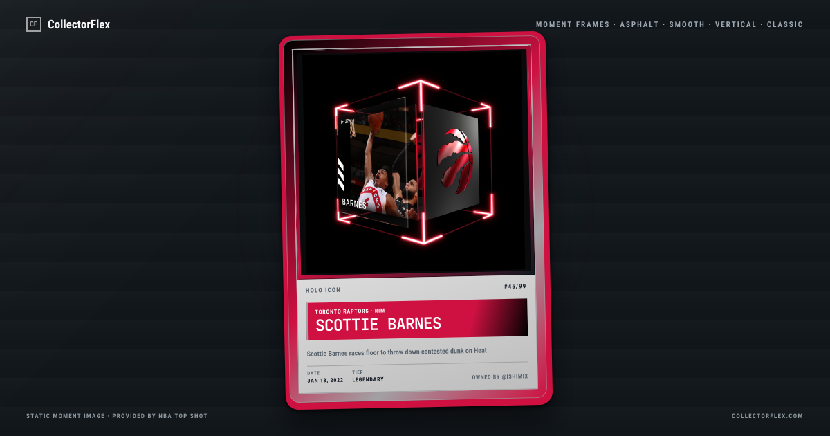 Scottie Barnes in a CollectorFlex Frame