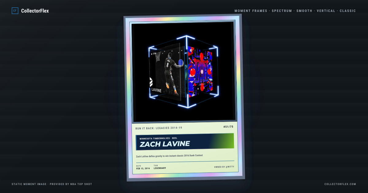 Zach LaVine in a CollectorFlex Frame