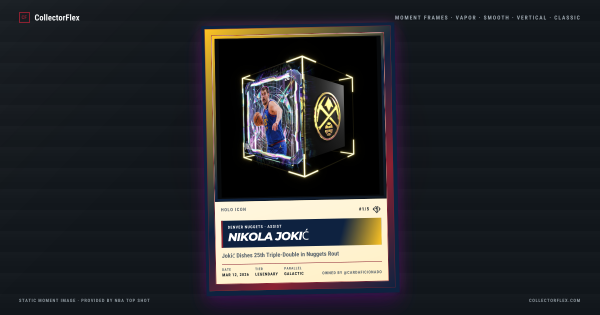 Nikola Jokić in a CollectorFlex Frame