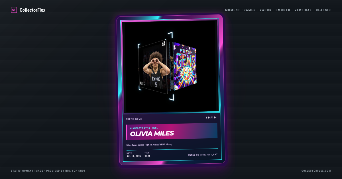 Olivia Miles in a CollectorFlex Frame