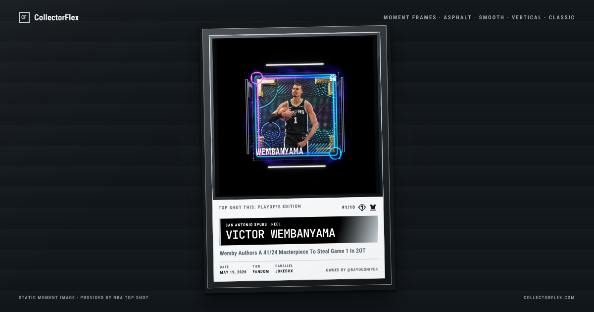 Victor Wembanyama in a CollectorFlex Frame