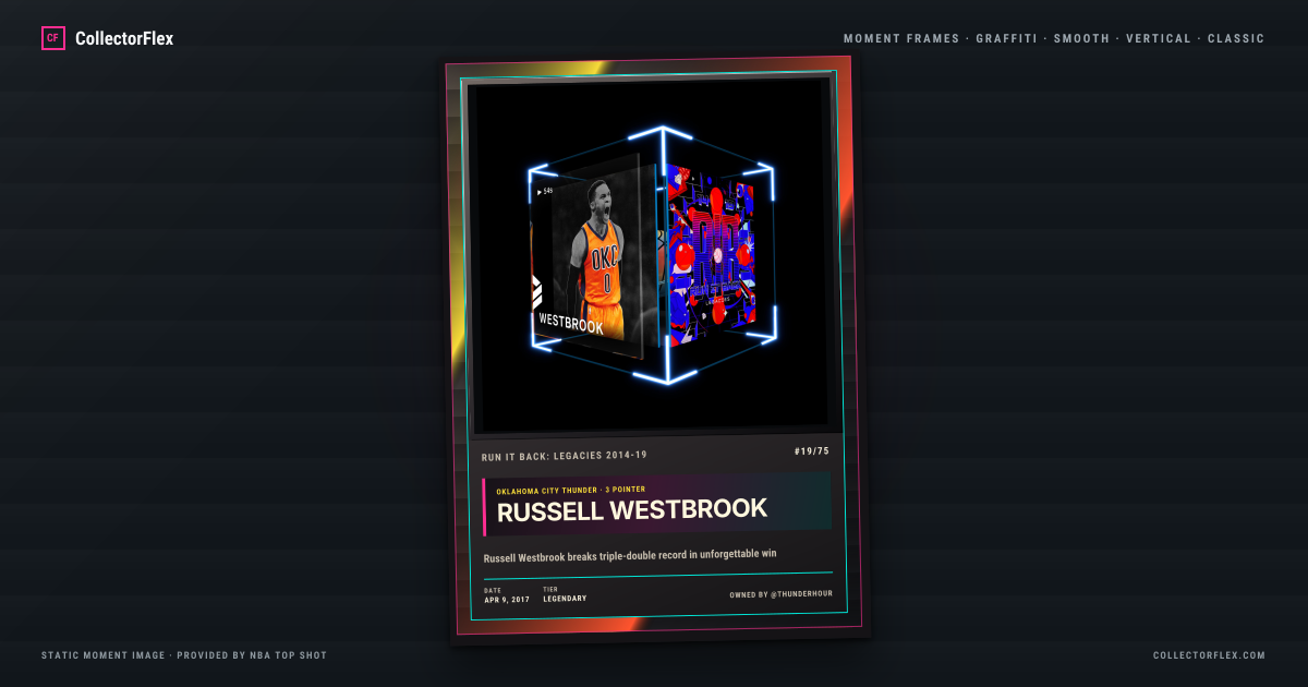 Russell Westbrook in a CollectorFlex Frame