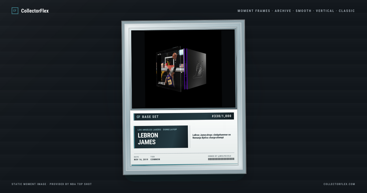 LeBron James in a CollectorFlex Frame
