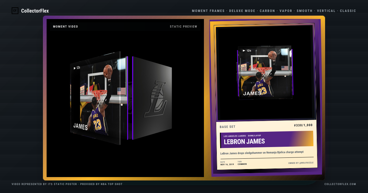 LeBron James in a CollectorFlex Frame