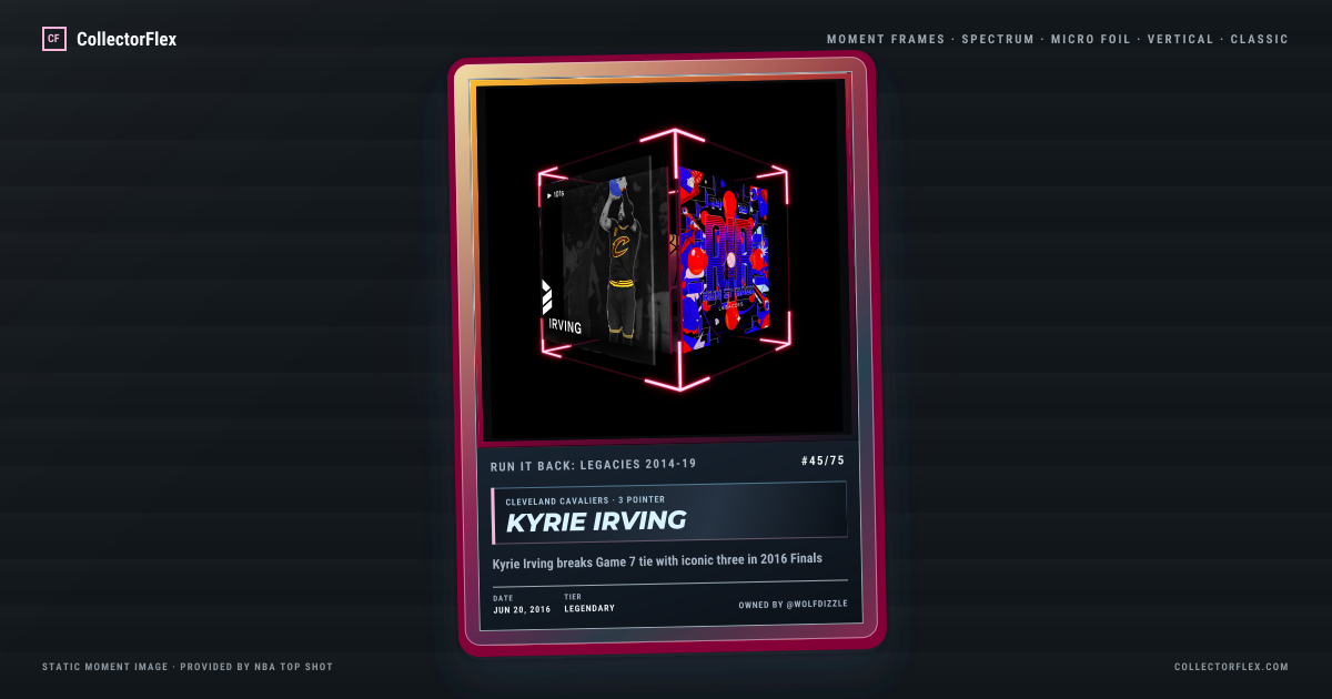 Kyrie Irving in a CollectorFlex Frame
