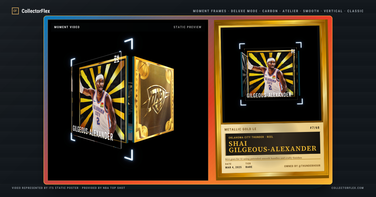 Shai Gilgeous-Alexander in a CollectorFlex Frame