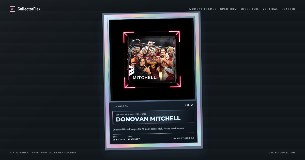 Donovan Mitchell in a CollectorFlex Frame