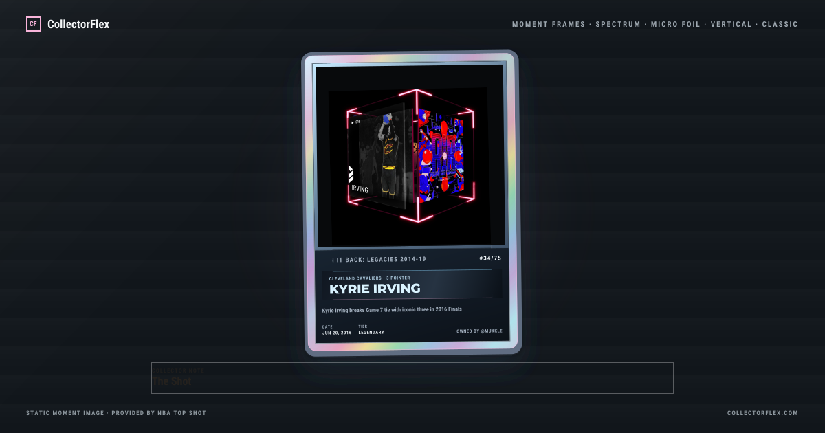 Kyrie Irving in a CollectorFlex Frame