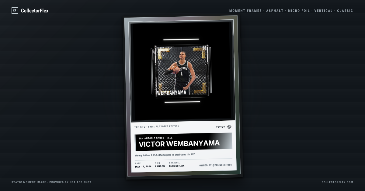Victor Wembanyama in a CollectorFlex Frame