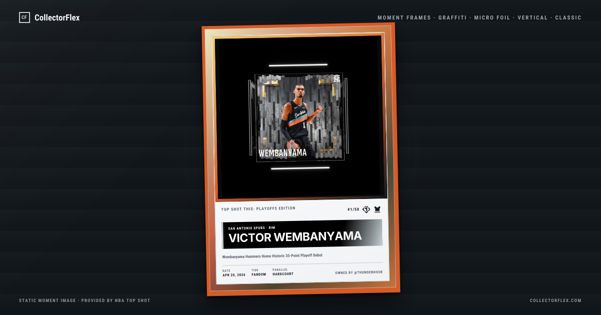 Victor Wembanyama in a CollectorFlex Frame