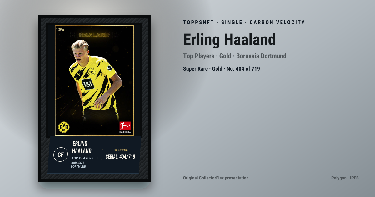 Erling Haaland in a CollectorFlex Frame