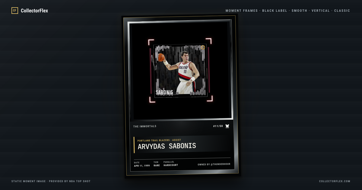 Arvydas Sabonis in a CollectorFlex Frame