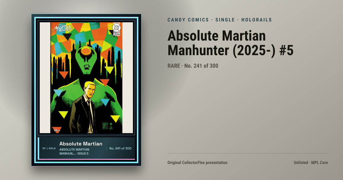 Absolute Martian Manhunter (2025-) #5 in a CollectorFlex Frame