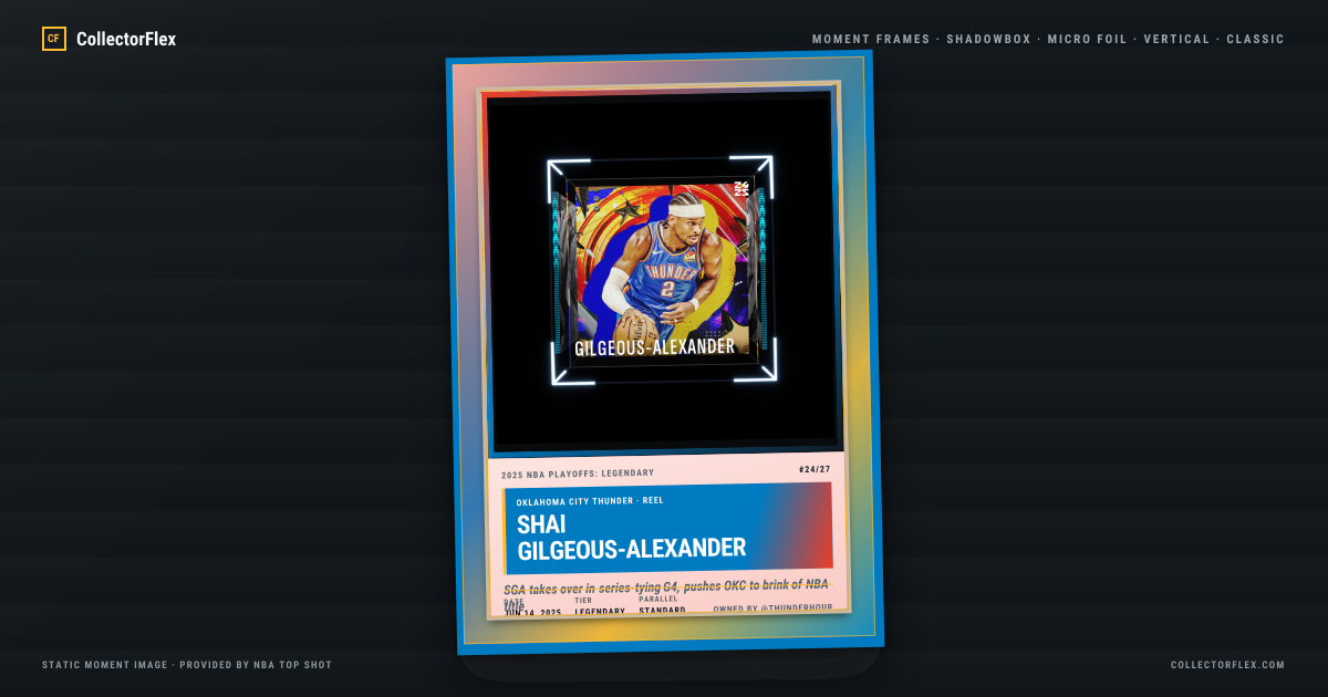 Shai Gilgeous-Alexander in a CollectorFlex Frame