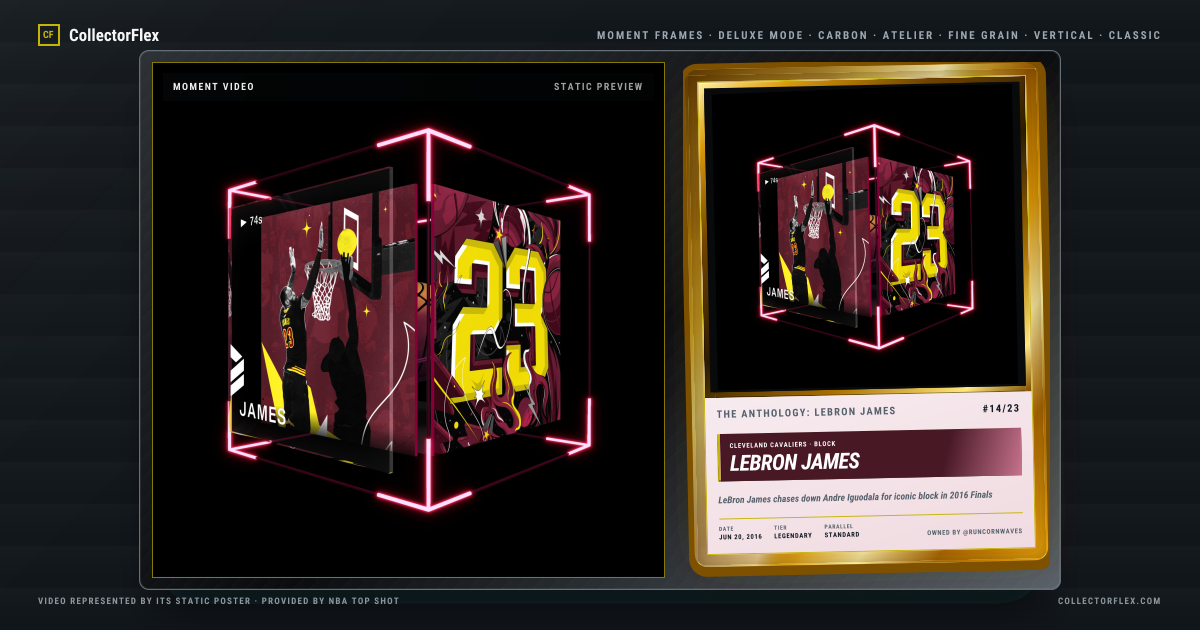 LeBron James: The Block in a CollectorFlex frame