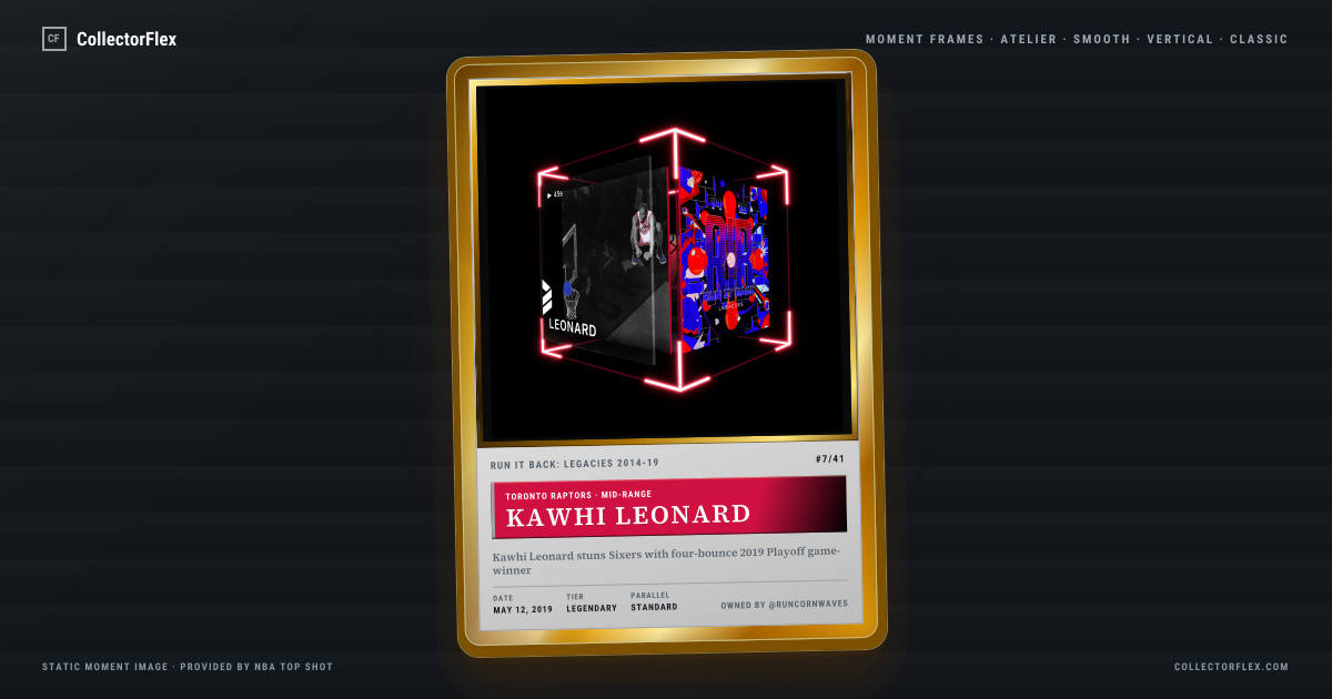 Kawhi Leonard, Toronto Raptors: The Shot in a CollectorFlex frame